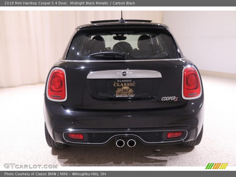 Midnight Black Metallic / Carbon Black 2018 Mini Hardtop Cooper S 4 Door