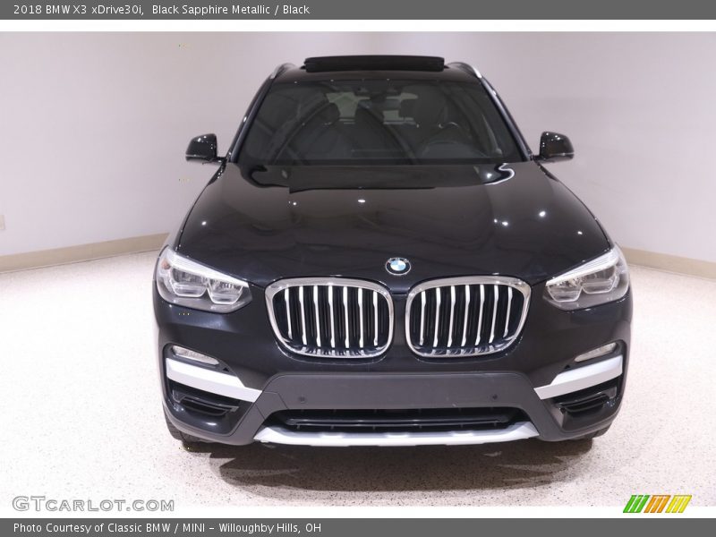 Black Sapphire Metallic / Black 2018 BMW X3 xDrive30i