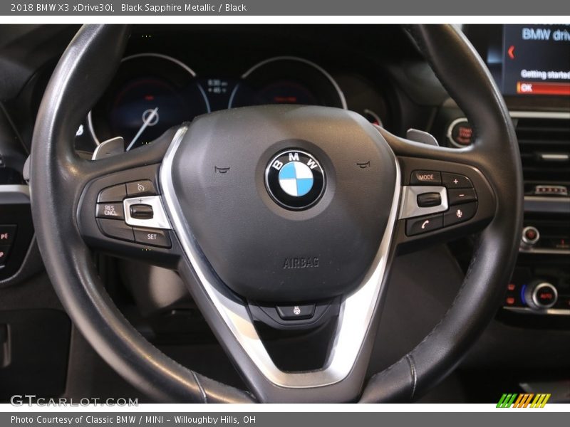Black Sapphire Metallic / Black 2018 BMW X3 xDrive30i