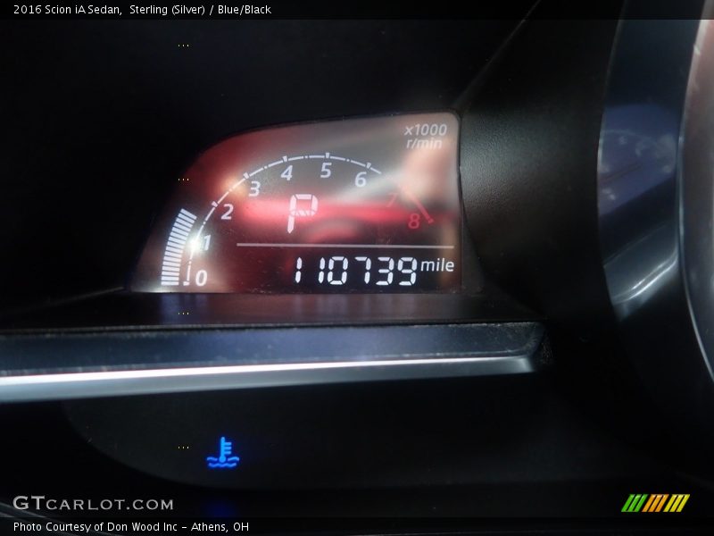Sterling (Silver) / Blue/Black 2016 Scion iA Sedan