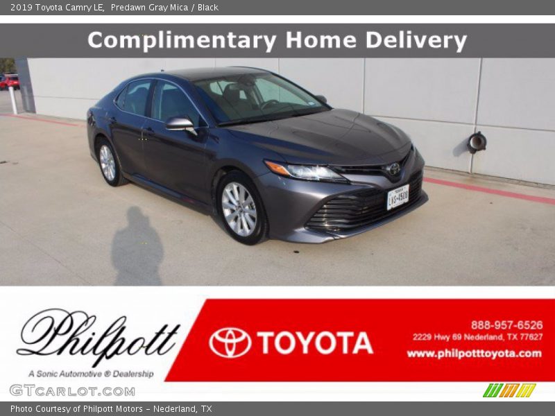 Predawn Gray Mica / Black 2019 Toyota Camry LE