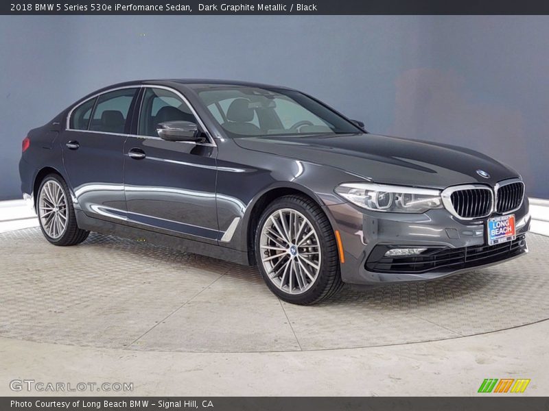 Dark Graphite Metallic / Black 2018 BMW 5 Series 530e iPerfomance Sedan