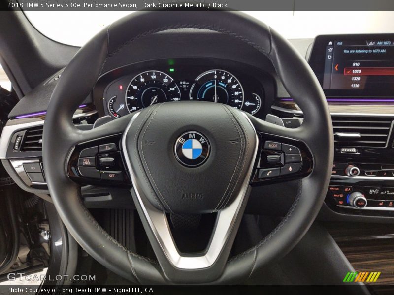 Dark Graphite Metallic / Black 2018 BMW 5 Series 530e iPerfomance Sedan