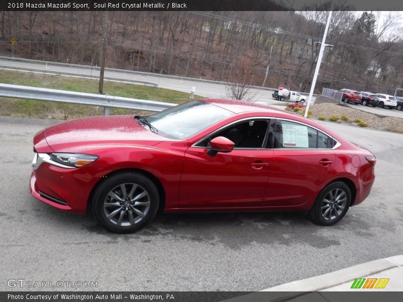 Soul Red Crystal Metallic / Black 2018 Mazda Mazda6 Sport