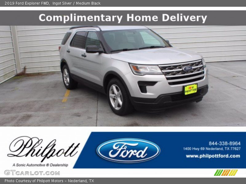 Ingot Silver / Medium Black 2019 Ford Explorer FWD