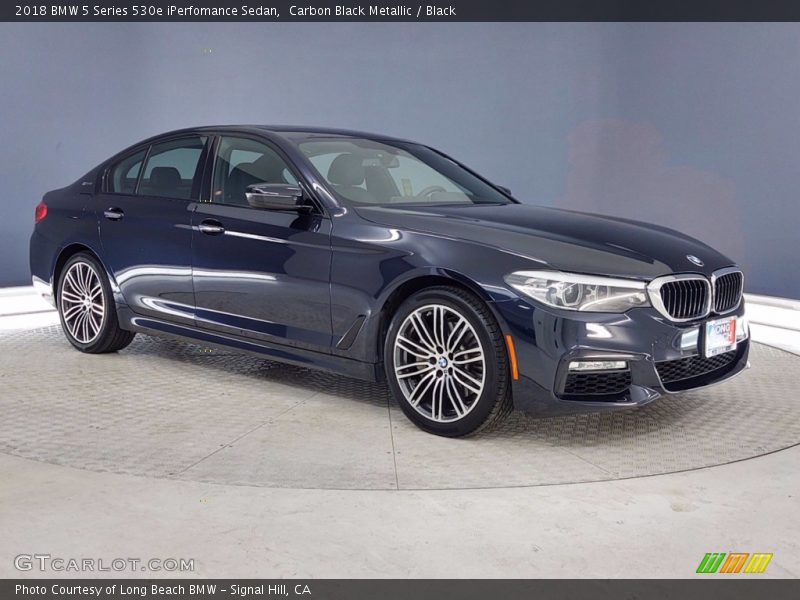 Carbon Black Metallic / Black 2018 BMW 5 Series 530e iPerfomance Sedan