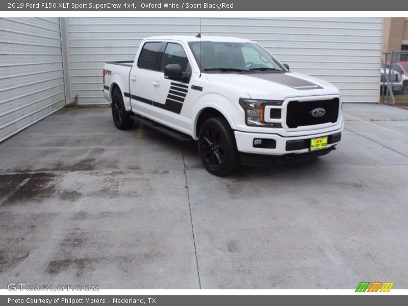 Oxford White / Sport Black/Red 2019 Ford F150 XLT Sport SuperCrew 4x4