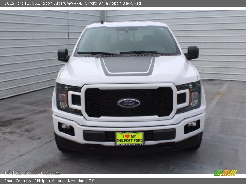 Oxford White / Sport Black/Red 2019 Ford F150 XLT Sport SuperCrew 4x4