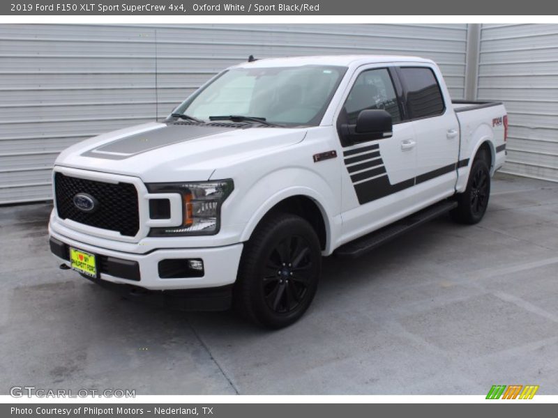 Oxford White / Sport Black/Red 2019 Ford F150 XLT Sport SuperCrew 4x4