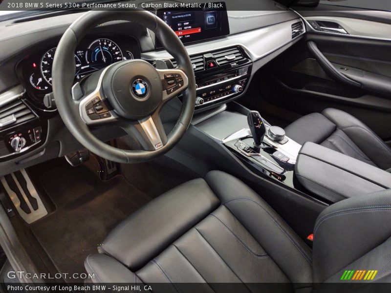 Carbon Black Metallic / Black 2018 BMW 5 Series 530e iPerfomance Sedan