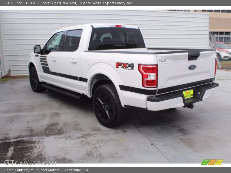 Oxford White / Sport Black/Red 2019 Ford F150 XLT Sport SuperCrew 4x4