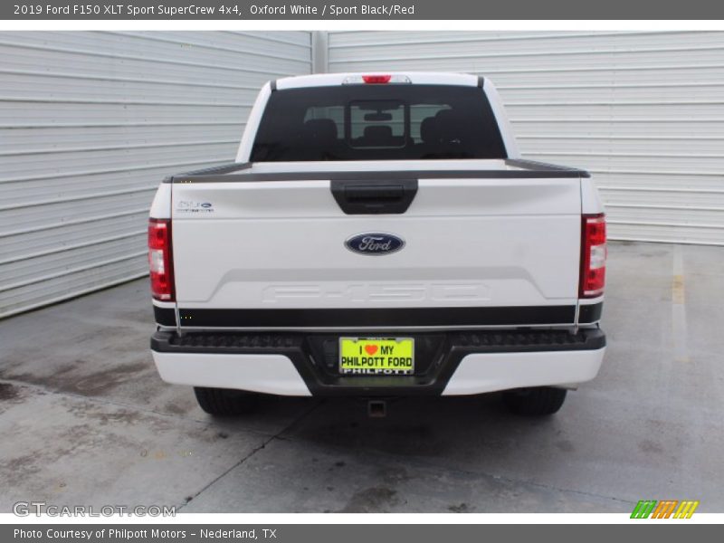 Oxford White / Sport Black/Red 2019 Ford F150 XLT Sport SuperCrew 4x4