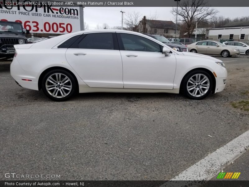 White Platinum / Charcoal Black 2013 Lincoln MKZ 2.0L EcoBoost AWD