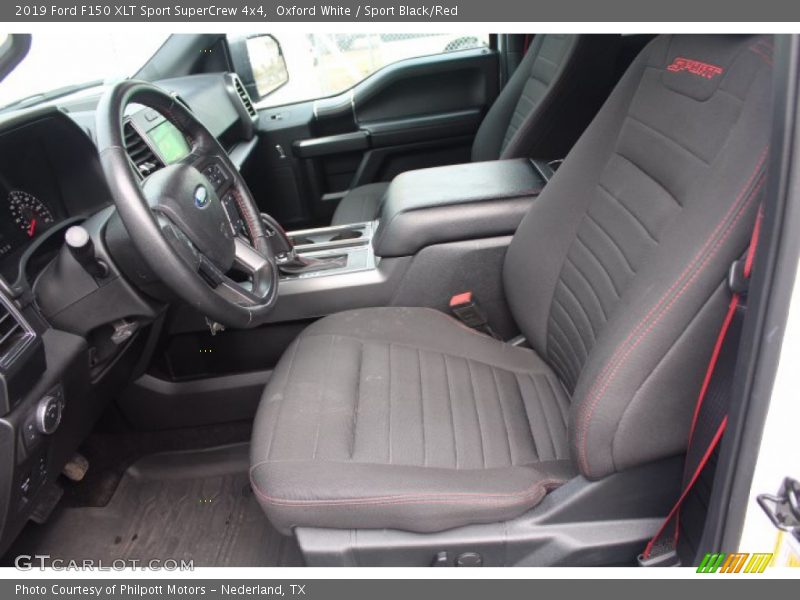 Oxford White / Sport Black/Red 2019 Ford F150 XLT Sport SuperCrew 4x4