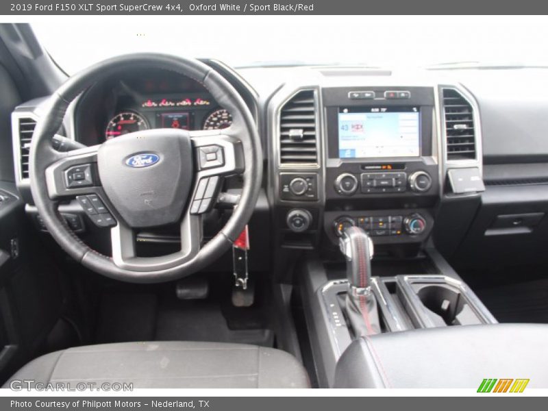 Oxford White / Sport Black/Red 2019 Ford F150 XLT Sport SuperCrew 4x4