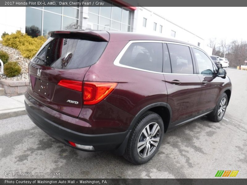 Dark Cherry Pearl / Gray 2017 Honda Pilot EX-L AWD