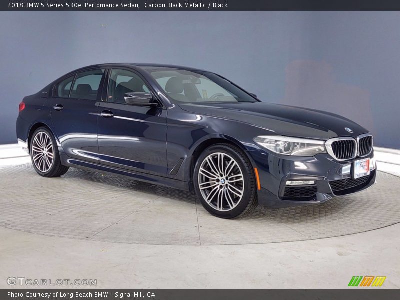 Carbon Black Metallic / Black 2018 BMW 5 Series 530e iPerfomance Sedan