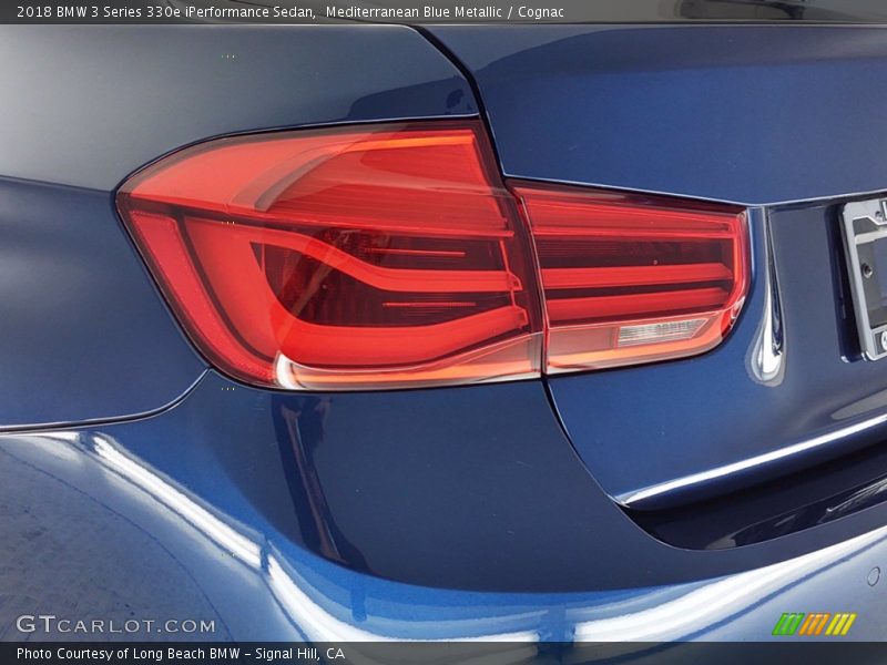 Mediterranean Blue Metallic / Cognac 2018 BMW 3 Series 330e iPerformance Sedan