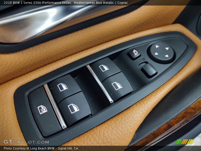 Mediterranean Blue Metallic / Cognac 2018 BMW 3 Series 330e iPerformance Sedan