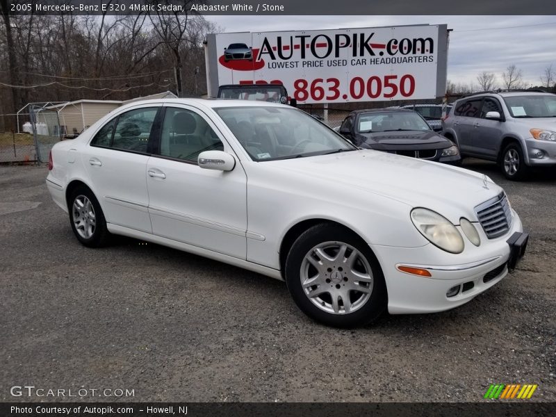 Alabaster White / Stone 2005 Mercedes-Benz E 320 4Matic Sedan