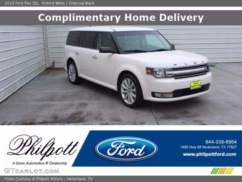Oxford White / Charcoal Black 2019 Ford Flex SEL