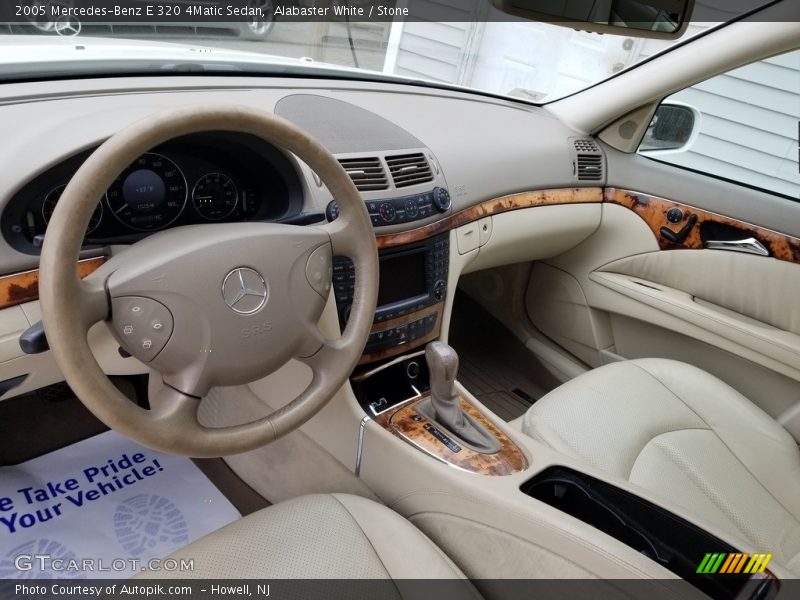 Alabaster White / Stone 2005 Mercedes-Benz E 320 4Matic Sedan