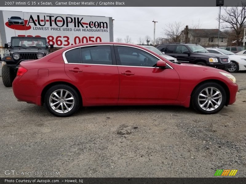 Garnet Ember Metallic / Graphite Black 2007 Infiniti G 35 x Sedan