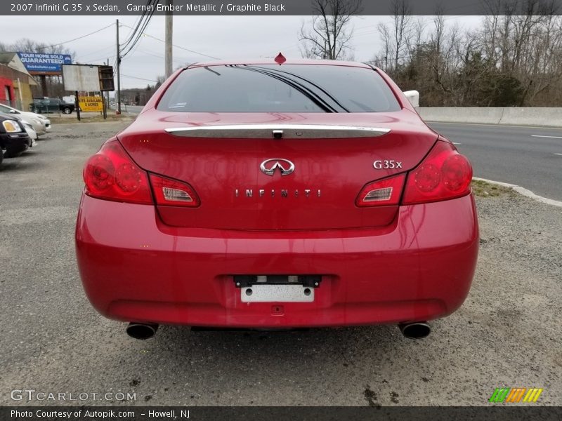 Garnet Ember Metallic / Graphite Black 2007 Infiniti G 35 x Sedan
