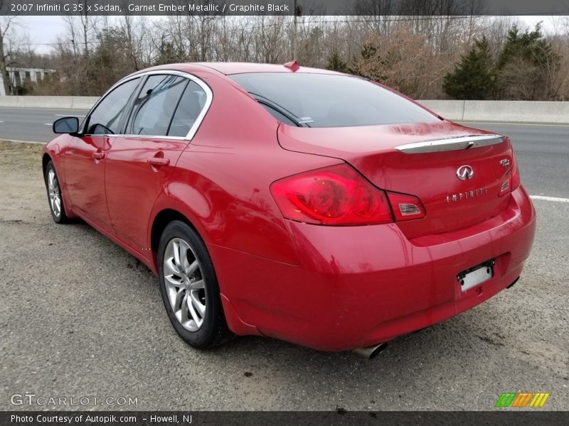 Garnet Ember Metallic / Graphite Black 2007 Infiniti G 35 x Sedan