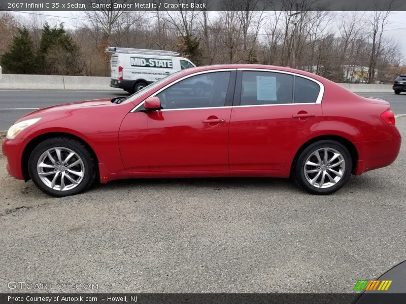 Garnet Ember Metallic / Graphite Black 2007 Infiniti G 35 x Sedan