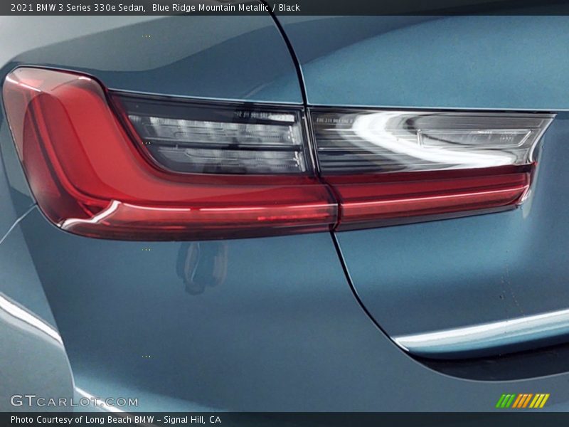 Blue Ridge Mountain Metallic / Black 2021 BMW 3 Series 330e Sedan