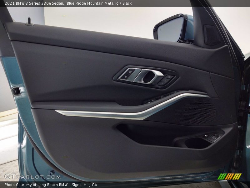 Blue Ridge Mountain Metallic / Black 2021 BMW 3 Series 330e Sedan