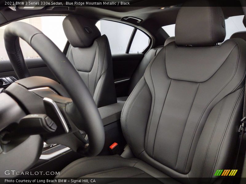 Blue Ridge Mountain Metallic / Black 2021 BMW 3 Series 330e Sedan