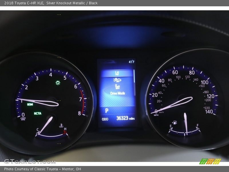 Silver Knockout Metallic / Black 2018 Toyota C-HR XLE