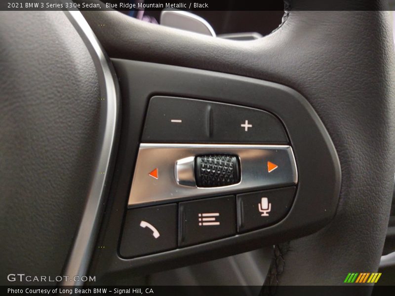 Blue Ridge Mountain Metallic / Black 2021 BMW 3 Series 330e Sedan