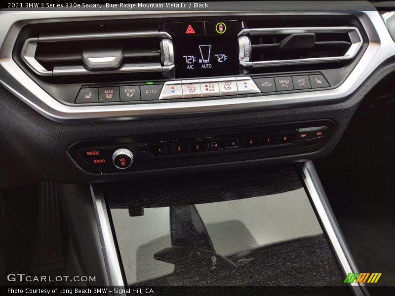 Blue Ridge Mountain Metallic / Black 2021 BMW 3 Series 330e Sedan