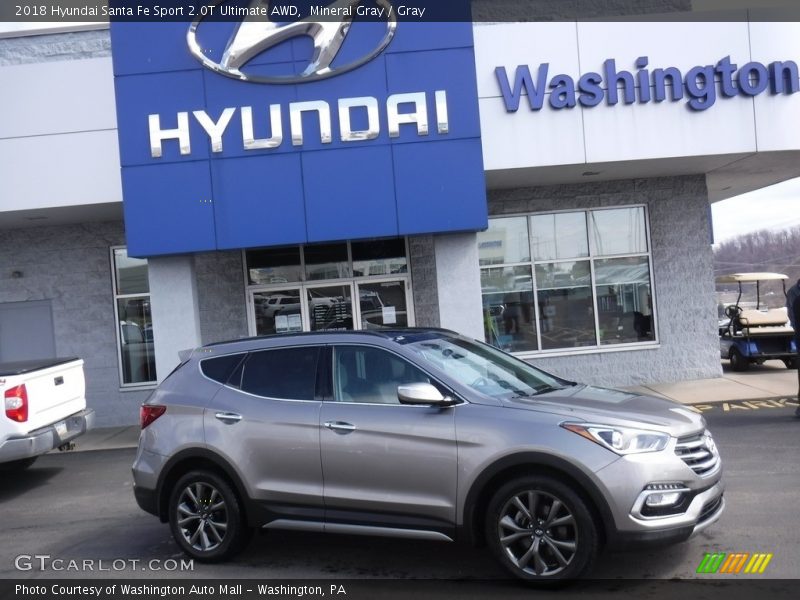 Mineral Gray / Gray 2018 Hyundai Santa Fe Sport 2.0T Ultimate AWD
