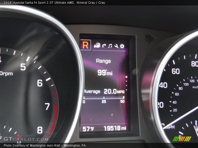 Mineral Gray / Gray 2018 Hyundai Santa Fe Sport 2.0T Ultimate AWD