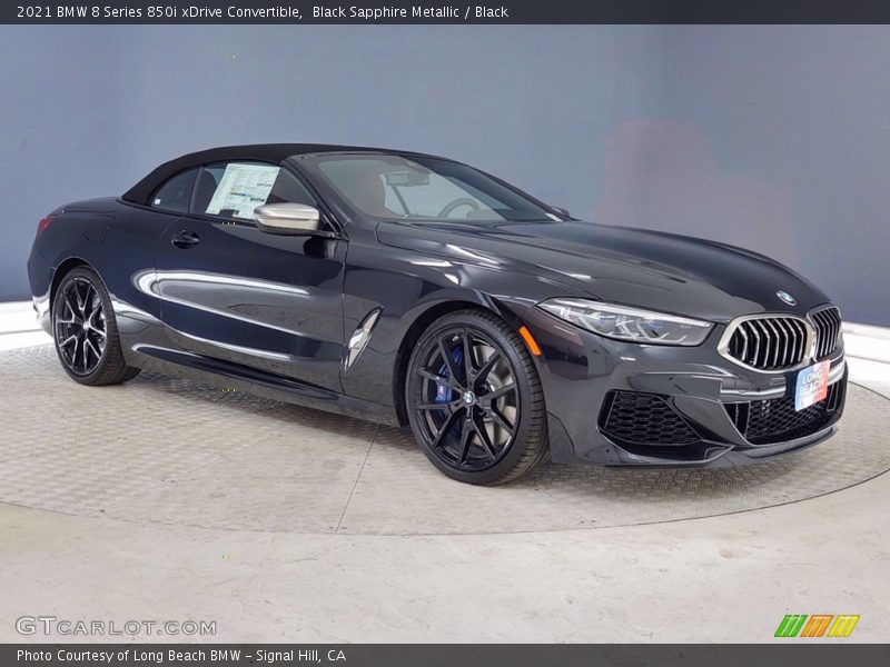 Black Sapphire Metallic / Black 2021 BMW 8 Series 850i xDrive Convertible