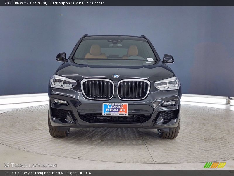 Black Sapphire Metallic / Cognac 2021 BMW X3 sDrive30i