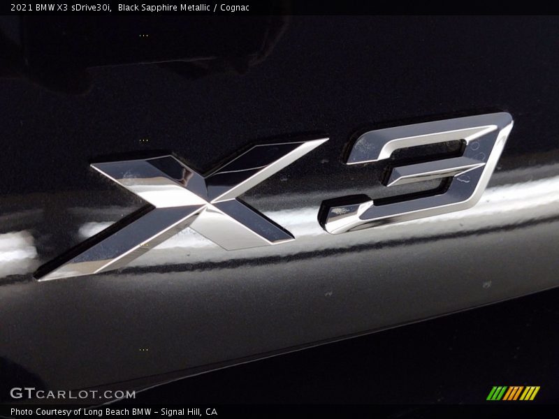 Black Sapphire Metallic / Cognac 2021 BMW X3 sDrive30i