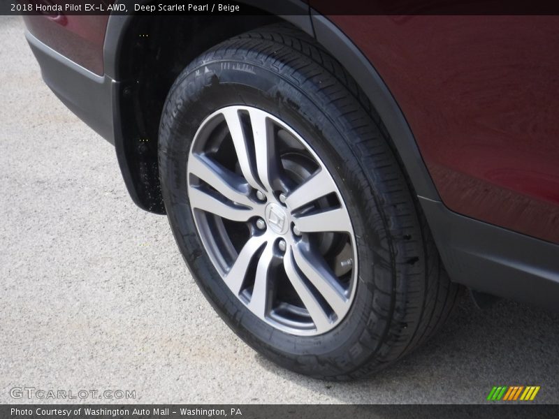 Deep Scarlet Pearl / Beige 2018 Honda Pilot EX-L AWD
