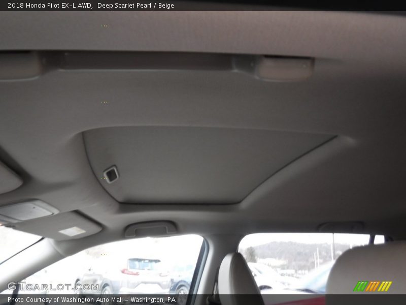 Deep Scarlet Pearl / Beige 2018 Honda Pilot EX-L AWD