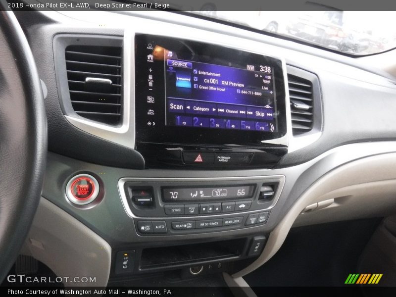 Deep Scarlet Pearl / Beige 2018 Honda Pilot EX-L AWD