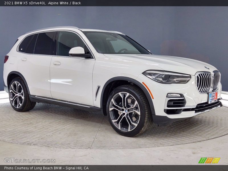 Alpine White / Black 2021 BMW X5 sDrive40i