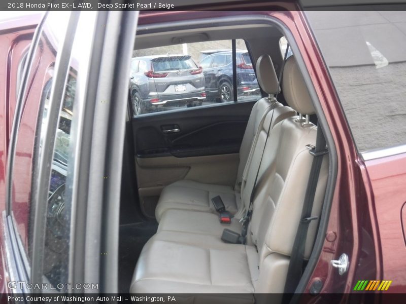 Deep Scarlet Pearl / Beige 2018 Honda Pilot EX-L AWD