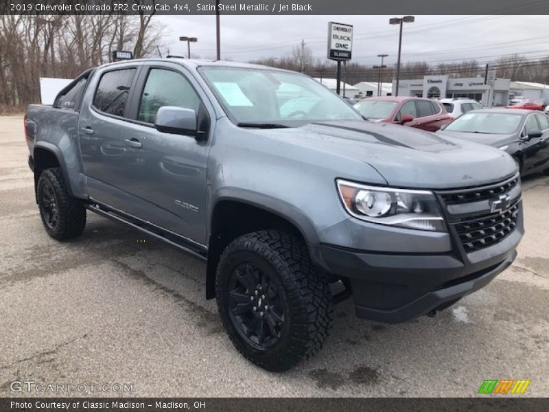 Satin Steel Metallic / Jet Black 2019 Chevrolet Colorado ZR2 Crew Cab 4x4