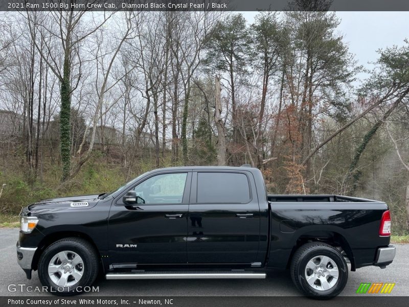 Diamond Black Crystal Pearl / Black 2021 Ram 1500 Big Horn Crew Cab