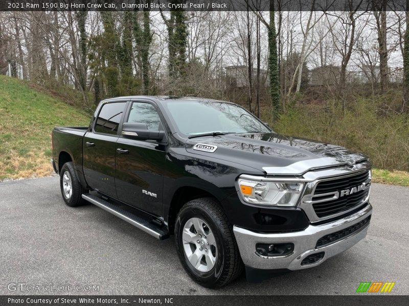 Diamond Black Crystal Pearl / Black 2021 Ram 1500 Big Horn Crew Cab