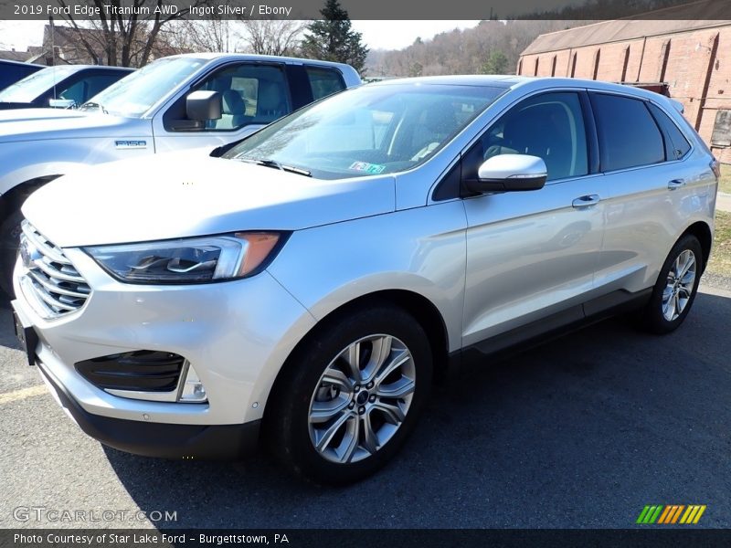 Ingot Silver / Ebony 2019 Ford Edge Titanium AWD
